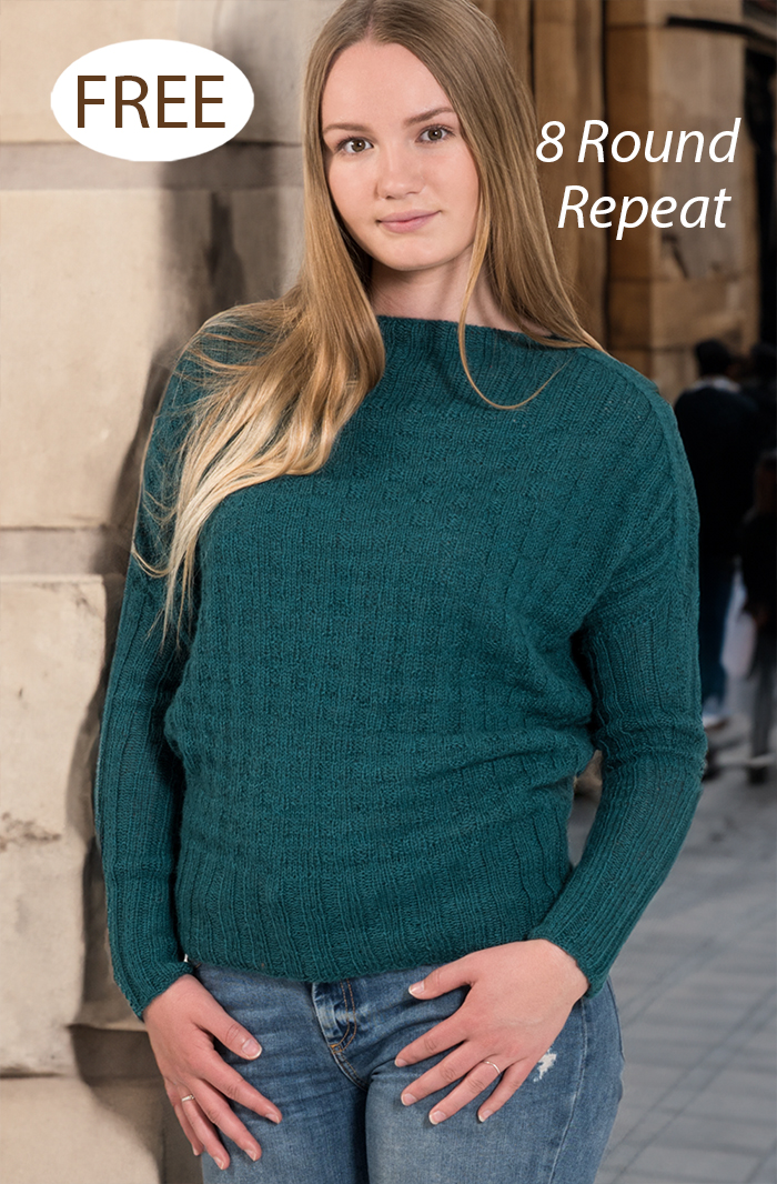 Free Broken Rib Sweater Knitting Pattern