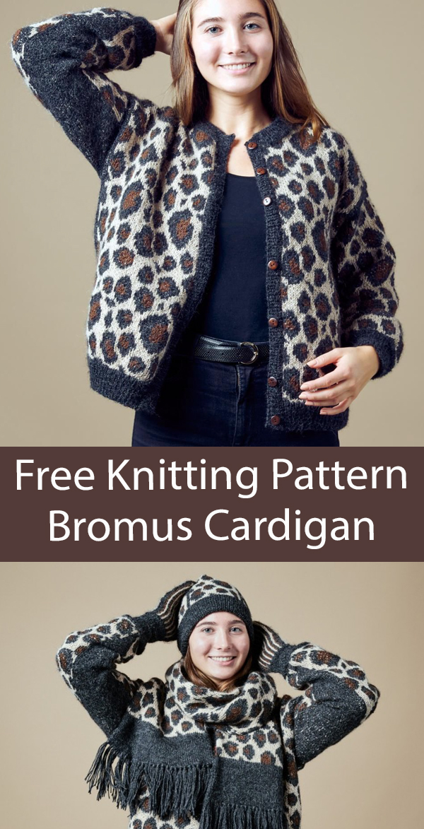 Free Bromus Cardigan Knitting Pattern Bromus Cardigan Leopard Print