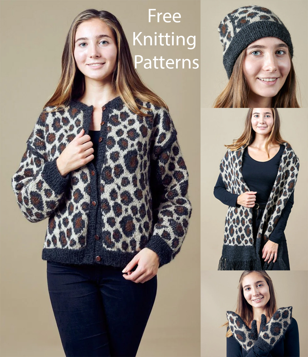 Free Bromus Cardigan Knitting Pattern Bromus Cardigan Leopard Print