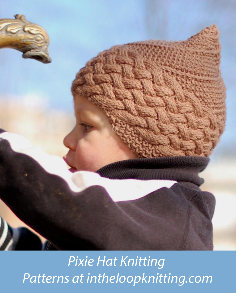 Brownie pixie chullo hat Knitting Pattern for Lollie Cabled Pixie Hat