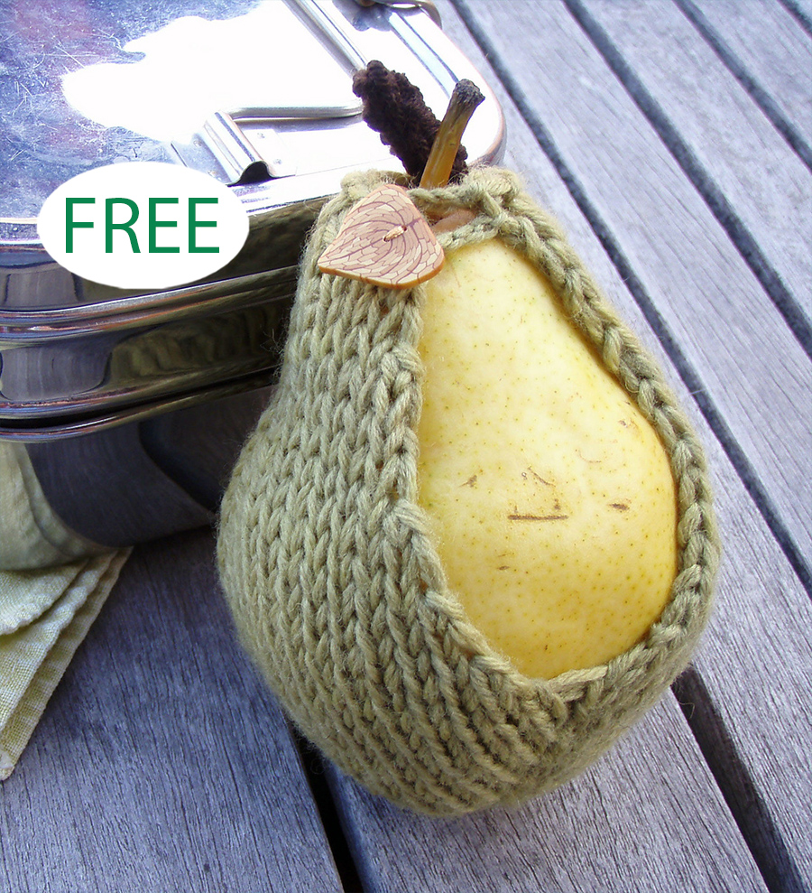 Free Pear Cozy Knitting Pattern