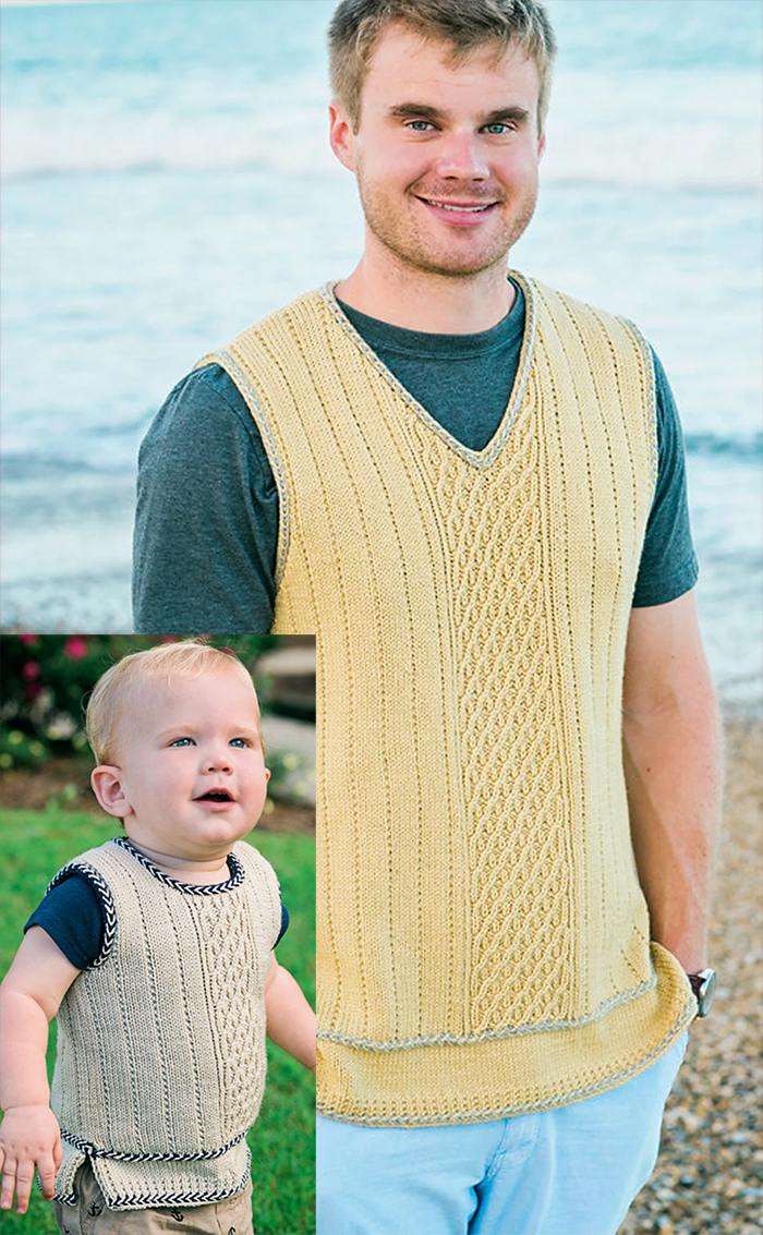 Brunswick Men's and Children's Vest Knitting Pattern