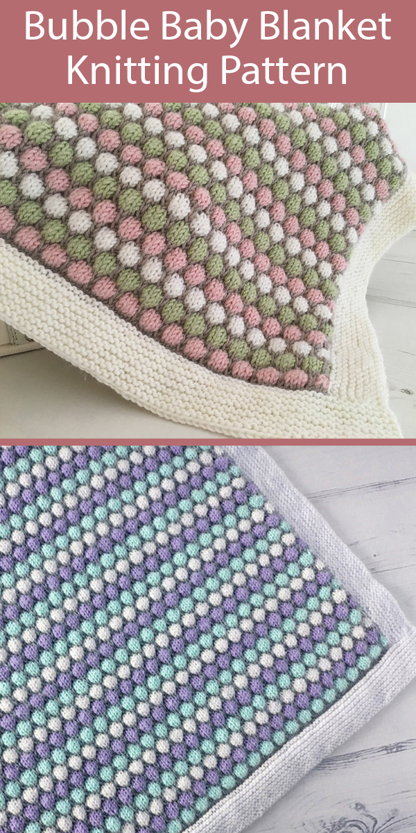 Knitting Pattern for Bubble Baby Blanket
