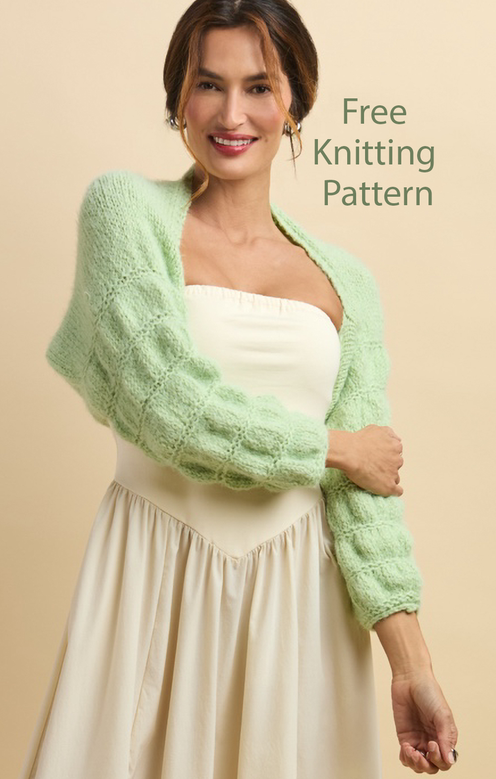 Free Bubble Sleeve Shrug Knitting Pattern