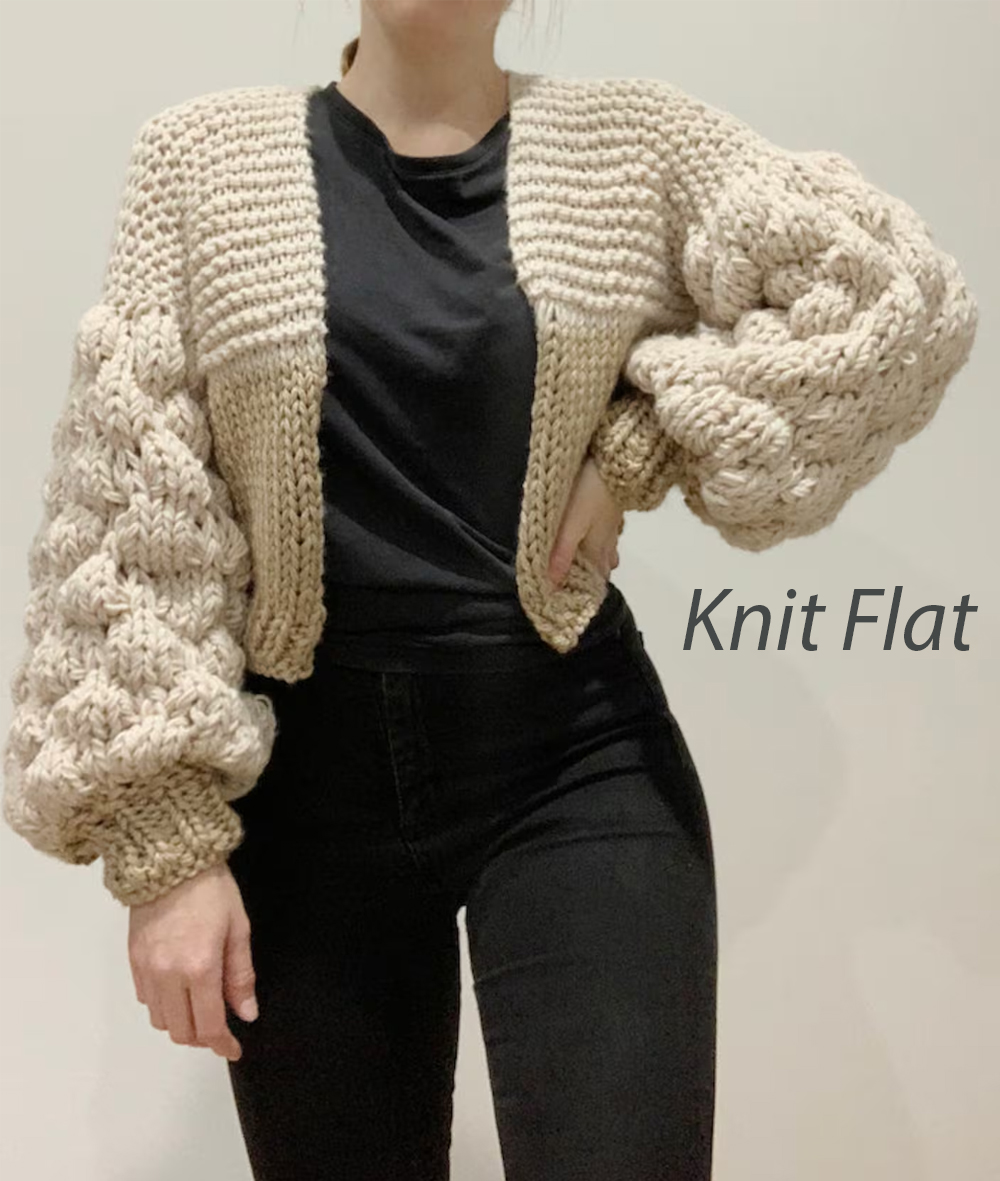 Bubble Stitch Cardigan  Knitting Pattern