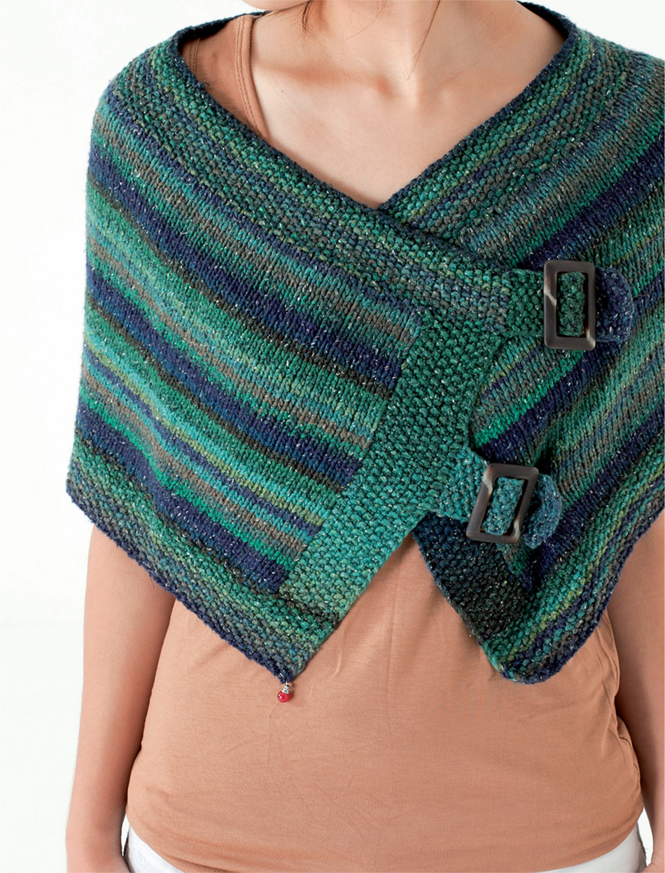 Free Buckled Shoulder Warmer Knitting Pattern