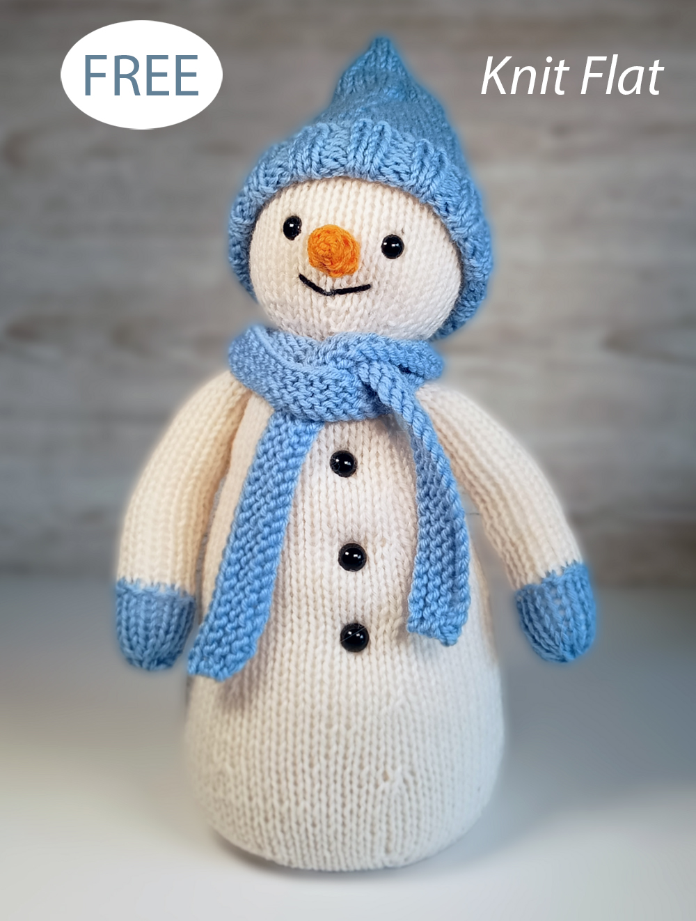 Free Buddy the Snowman Knitting Pattern