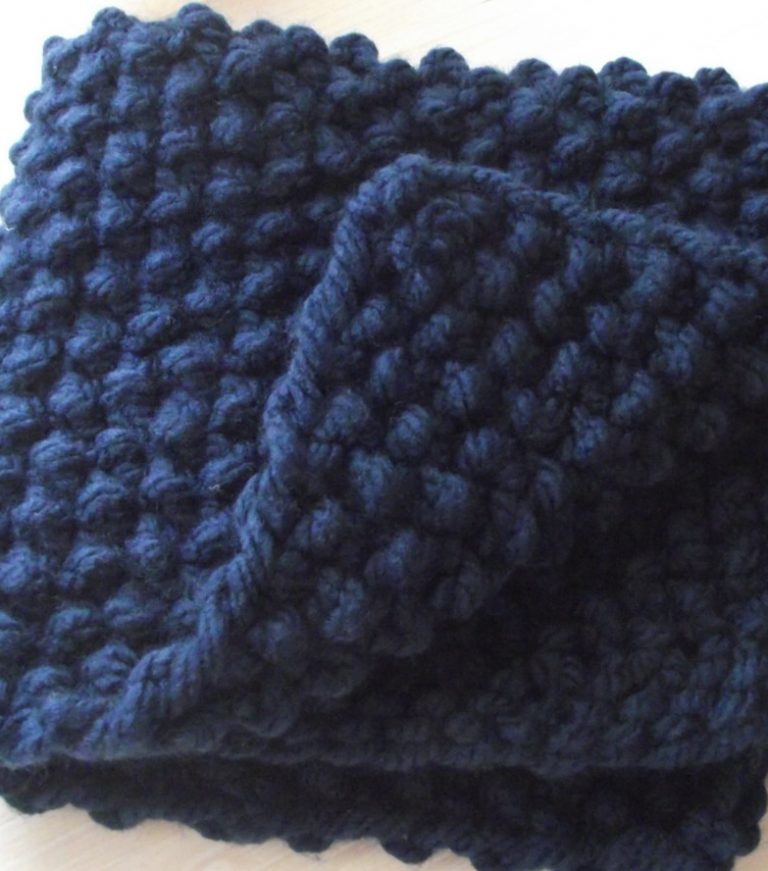 Knitting Pattern for Easy Textured Baby Blanket