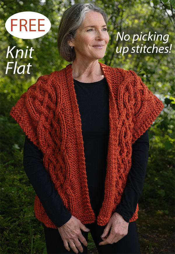 Free Bulky Cabled Vest Knitting Pattern