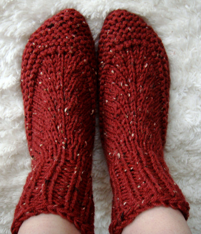 Chunky wool socks knitting pattern