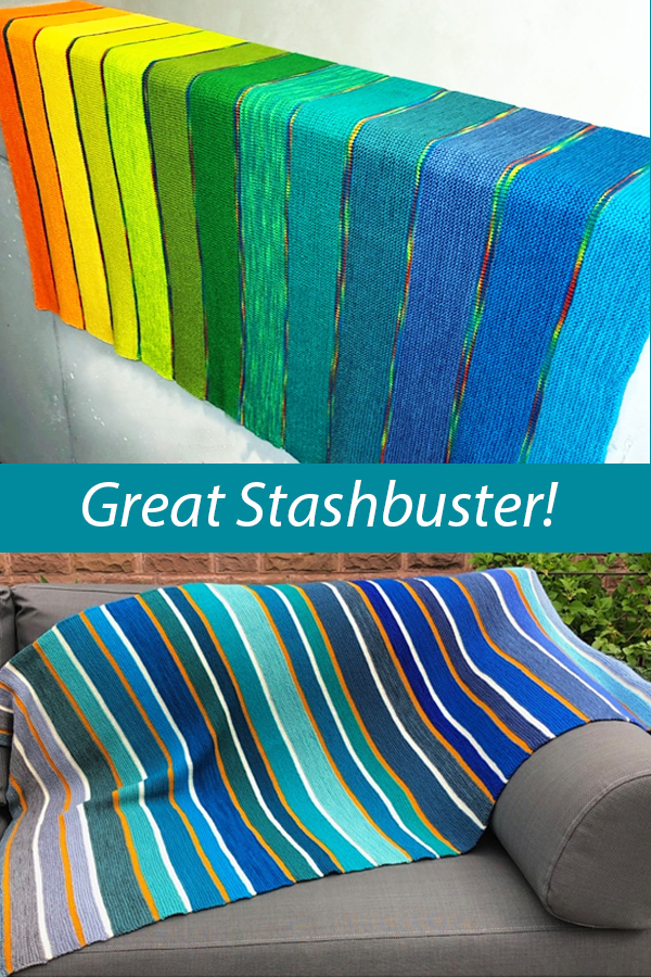 Free Knitting Pattern for Bundle of Joy Baby Blanket Stashbuster