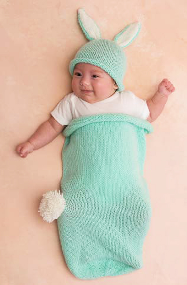 Free knitting pattern for Bunny Cocoon Hat