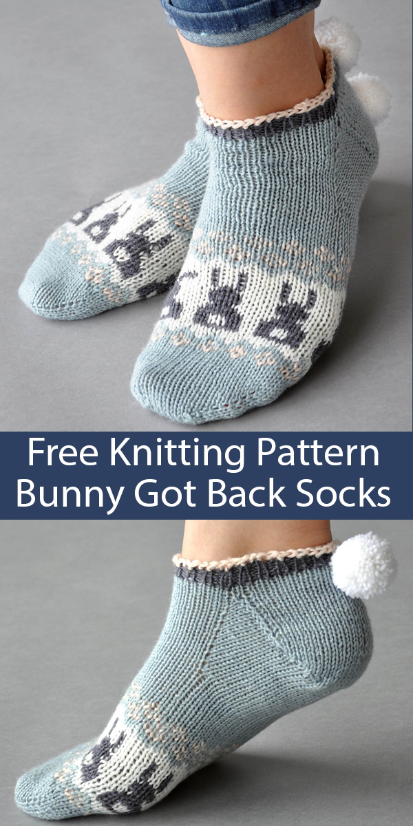 Free Knitting Pattern for Bunny Got Back Socks