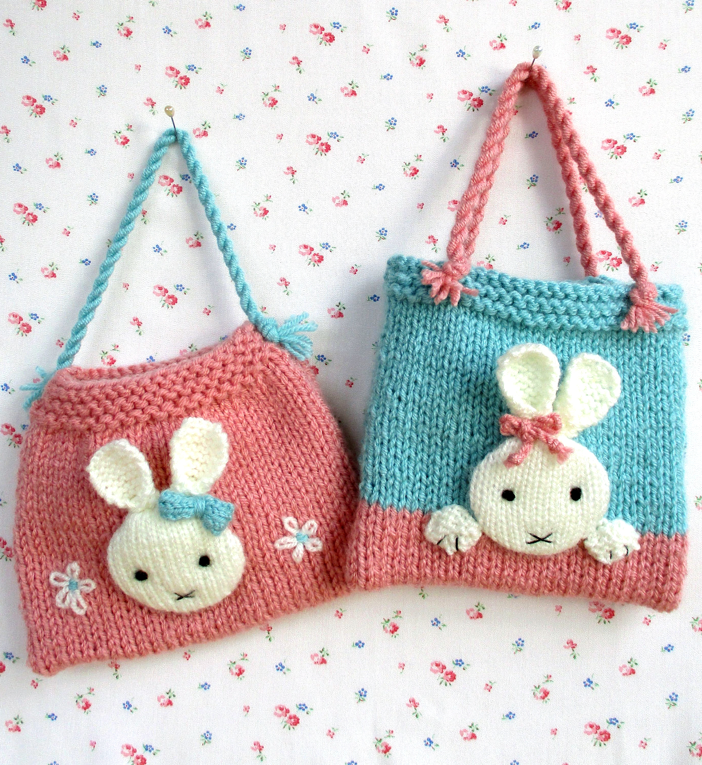 Knitting Pattern for Bunny Bags