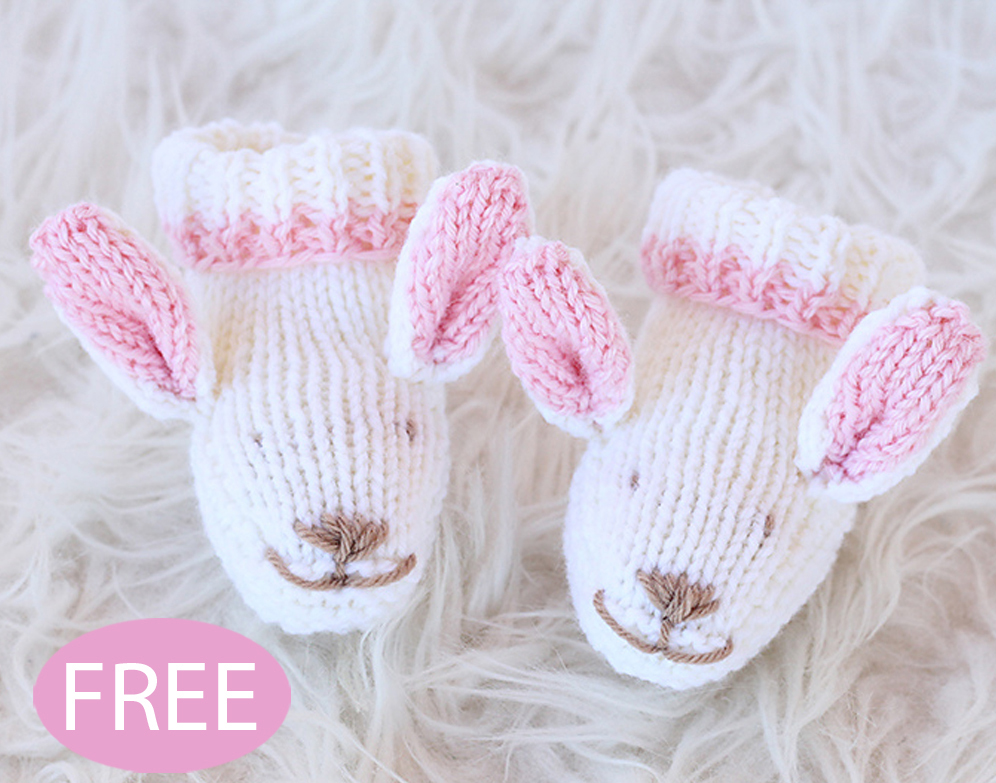 Free Knitting Pattern Bunny Baby Slippers