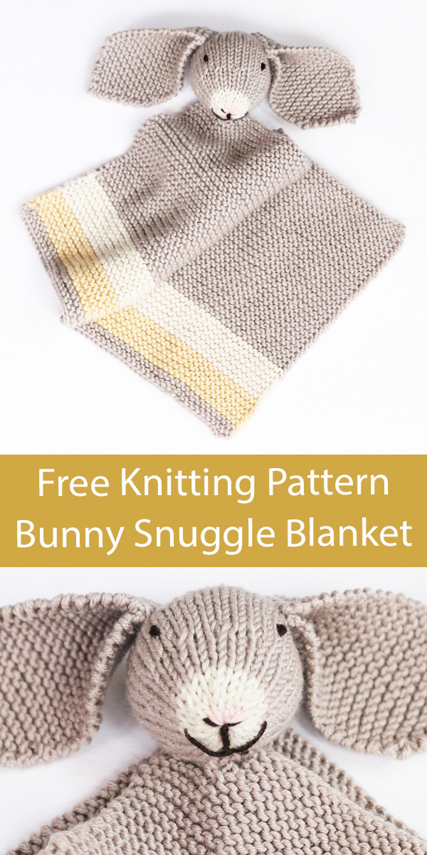 Free Baby Knitting Pattern Bunny Snuggle Blanket