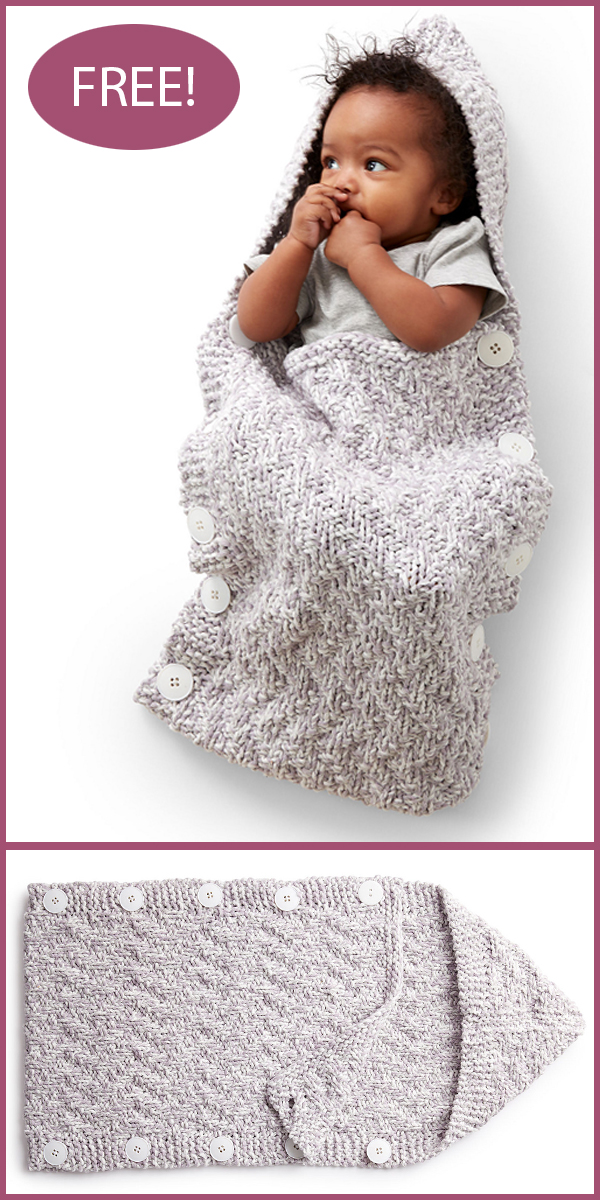 Free Knitting Pattern for Easy Baby Bunting