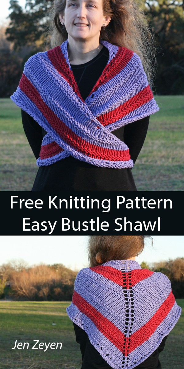 Free Easy Bustle Shawl Knitting Pattern