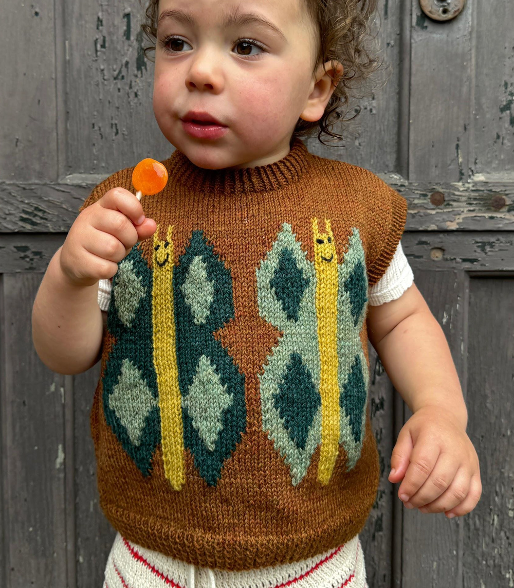 Free Butterfly Besties Children’s Slipover Knitting Pattern