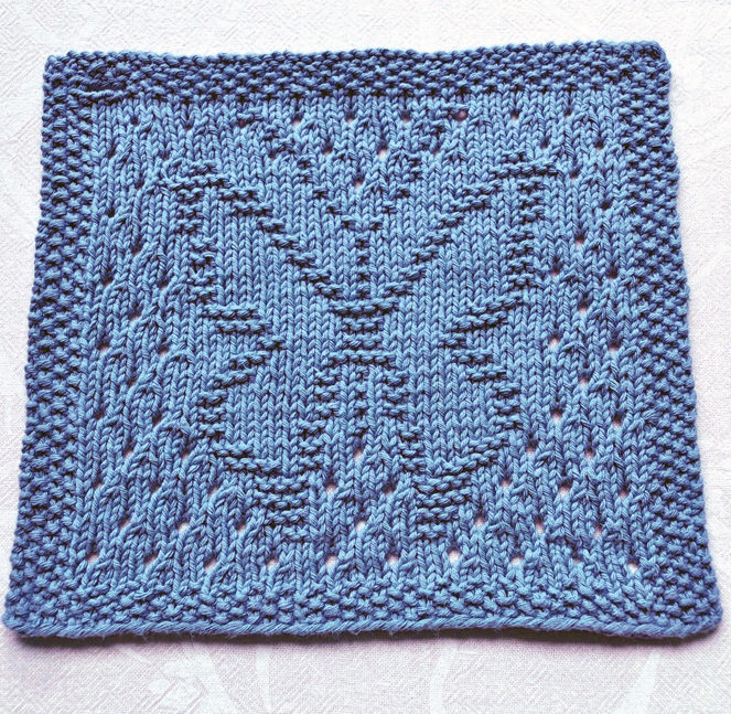 Bird on a Wire Knit Dishcloth [FREE Knitting Pattern]