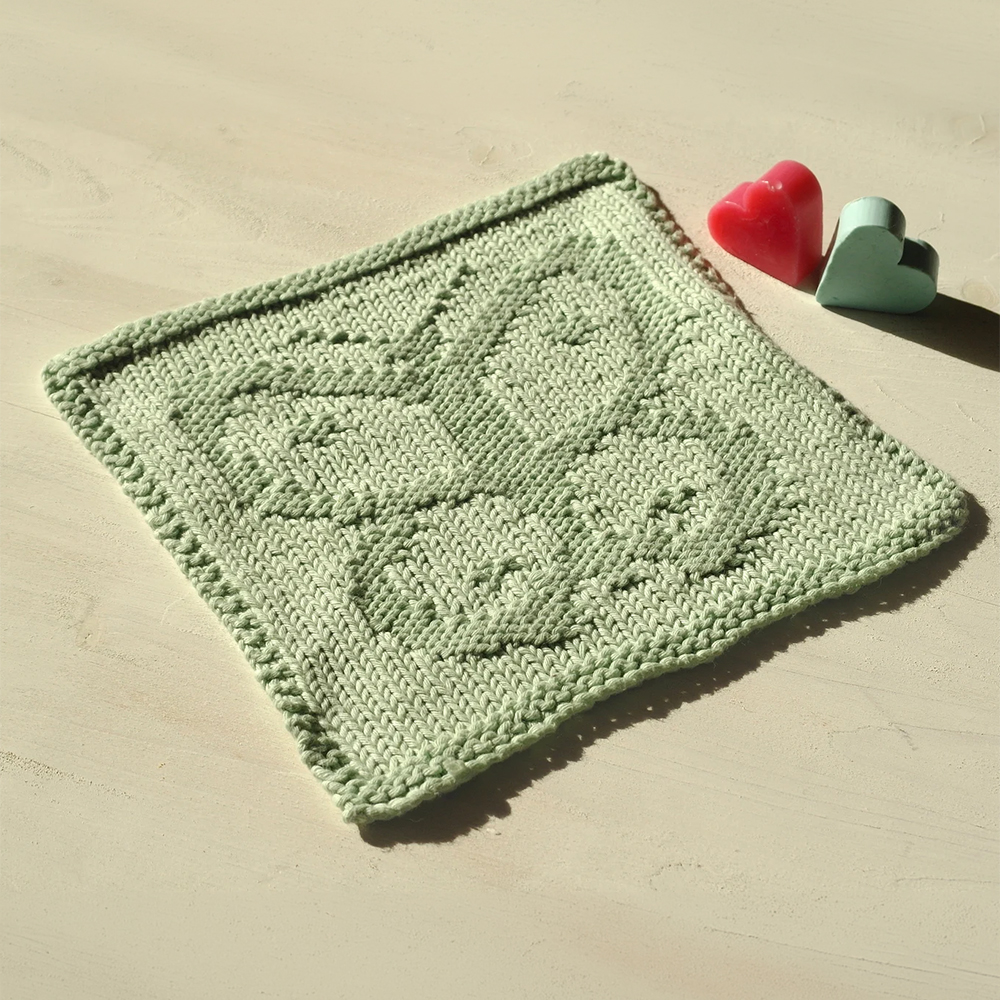 Knitting pattern for Happy Butterfly Dishcloth