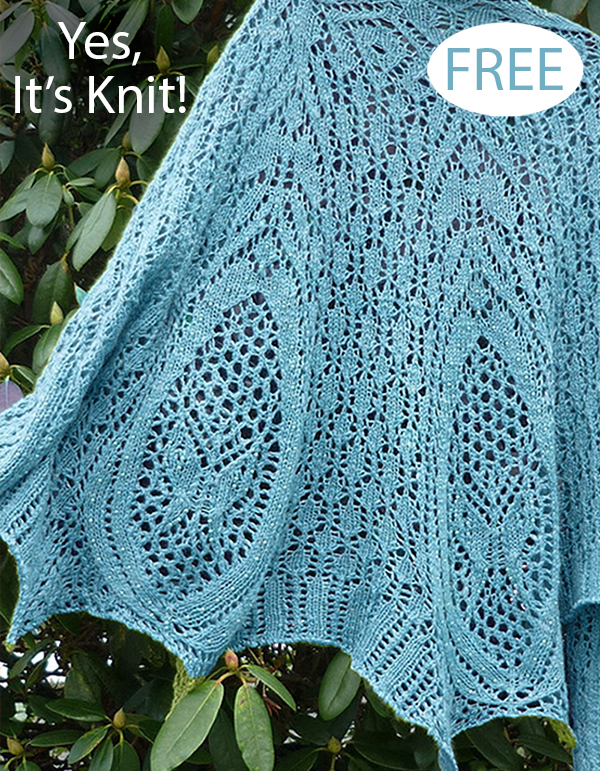 Free Butterfly Kiss Shawl Knitting Pattern