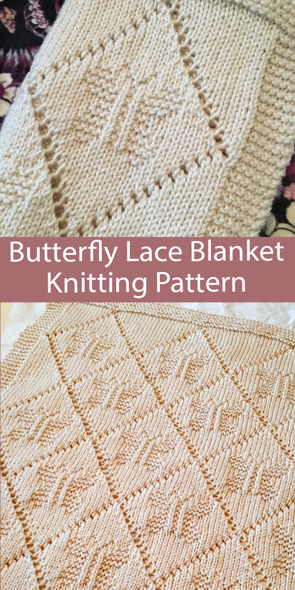 Blanket Knitting Pattern Butterfly Lace Blanket
