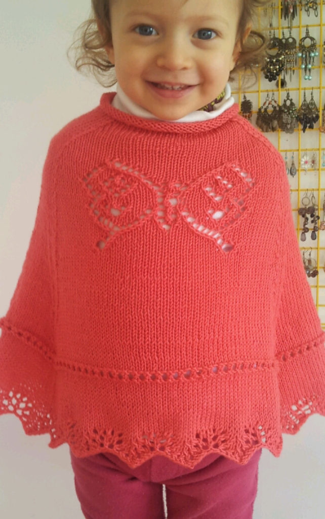 Free Knitting Pattern for Butterfly Poncho