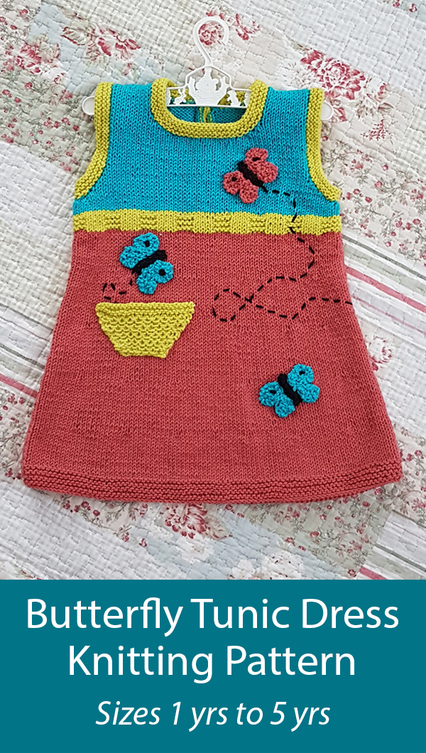 Baby Butterfly Tunic Dress Knitting Pattern