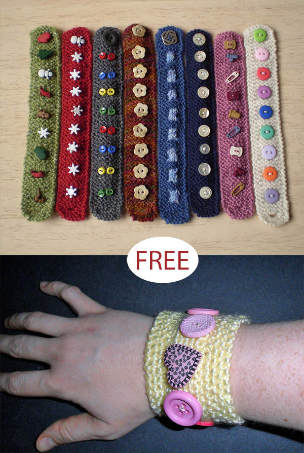 Free Button Bands Knitting Pattern