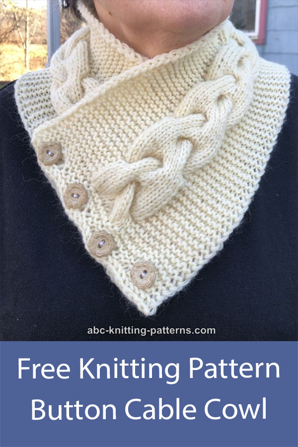 Free Cowl Knitting Pattern Button Cable Cowl