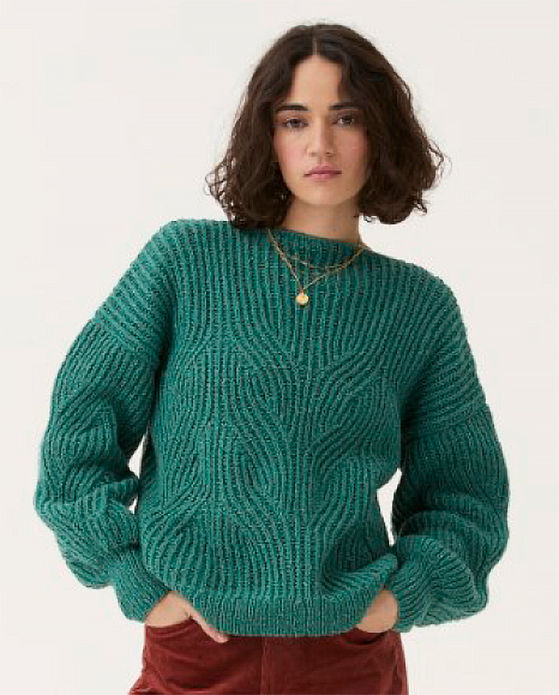 Button Cuff Sweater Knitting Pattern