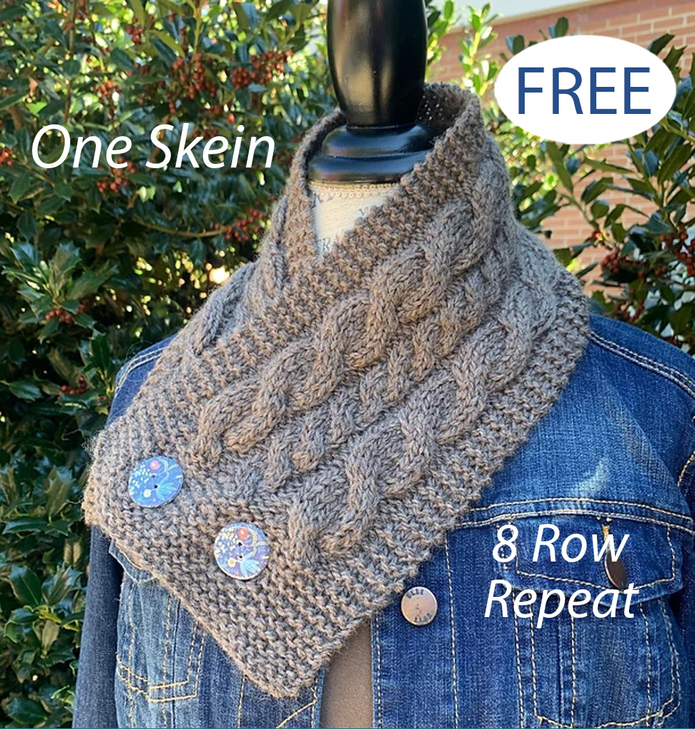 Free Knitting Pattern Button Up Cowl