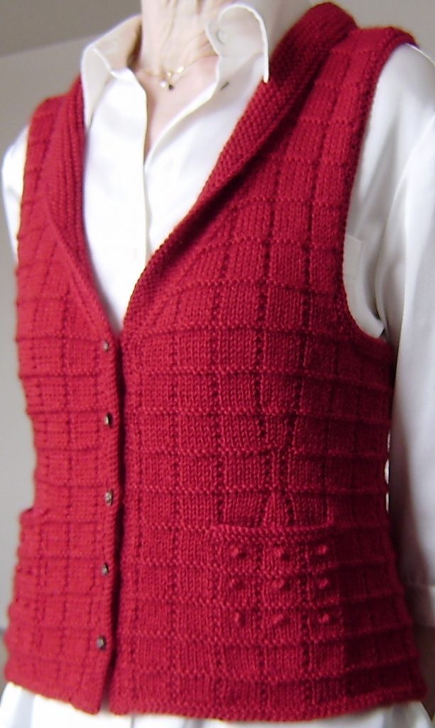 Free Knitting Pattern for Buttonbox Vest
