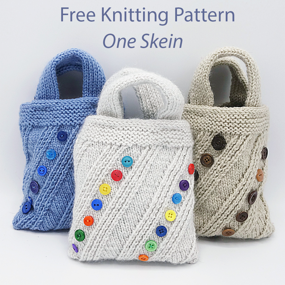 Free Buttons Galore Bag Knitting Pattern