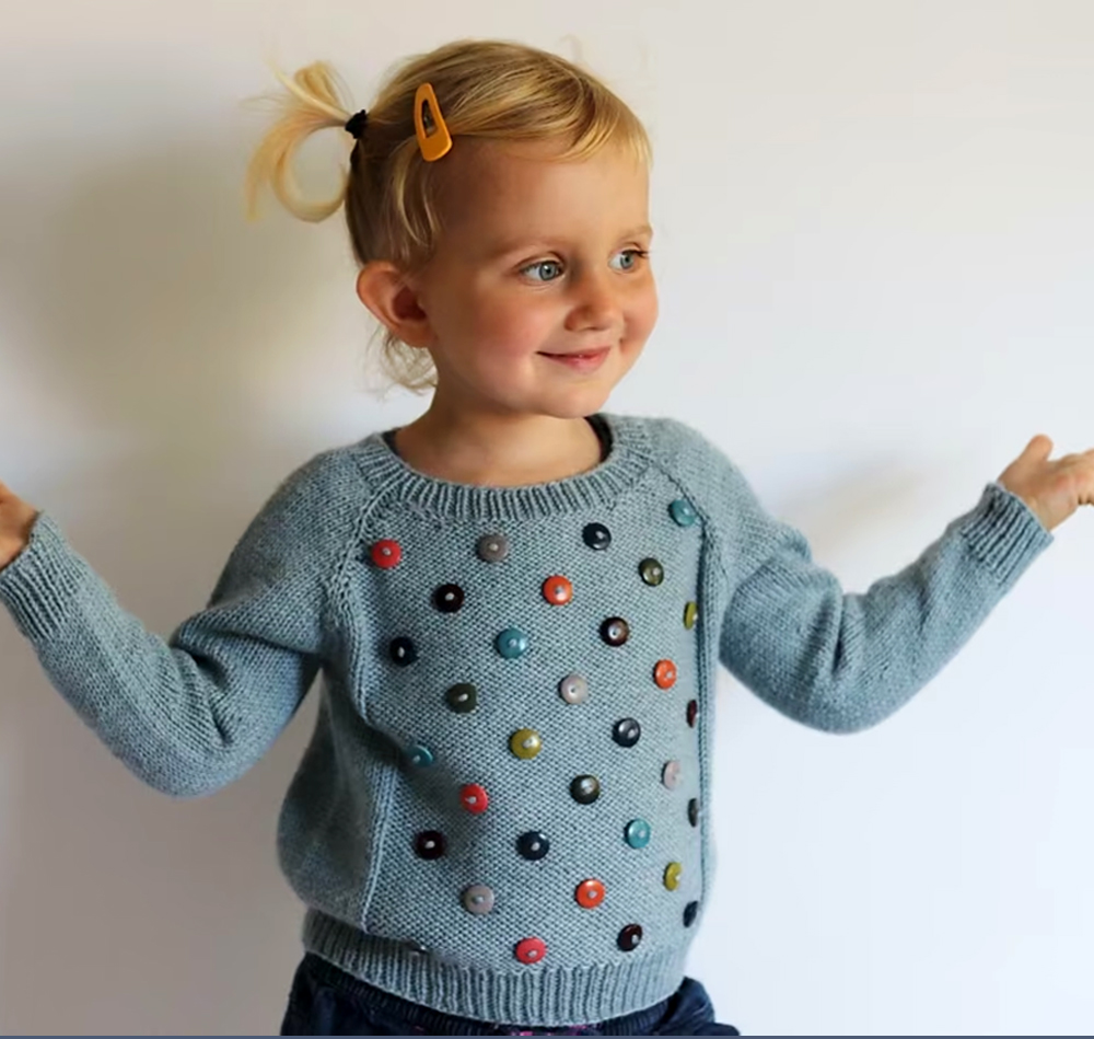 Buttons Sweater Knitting Pattern