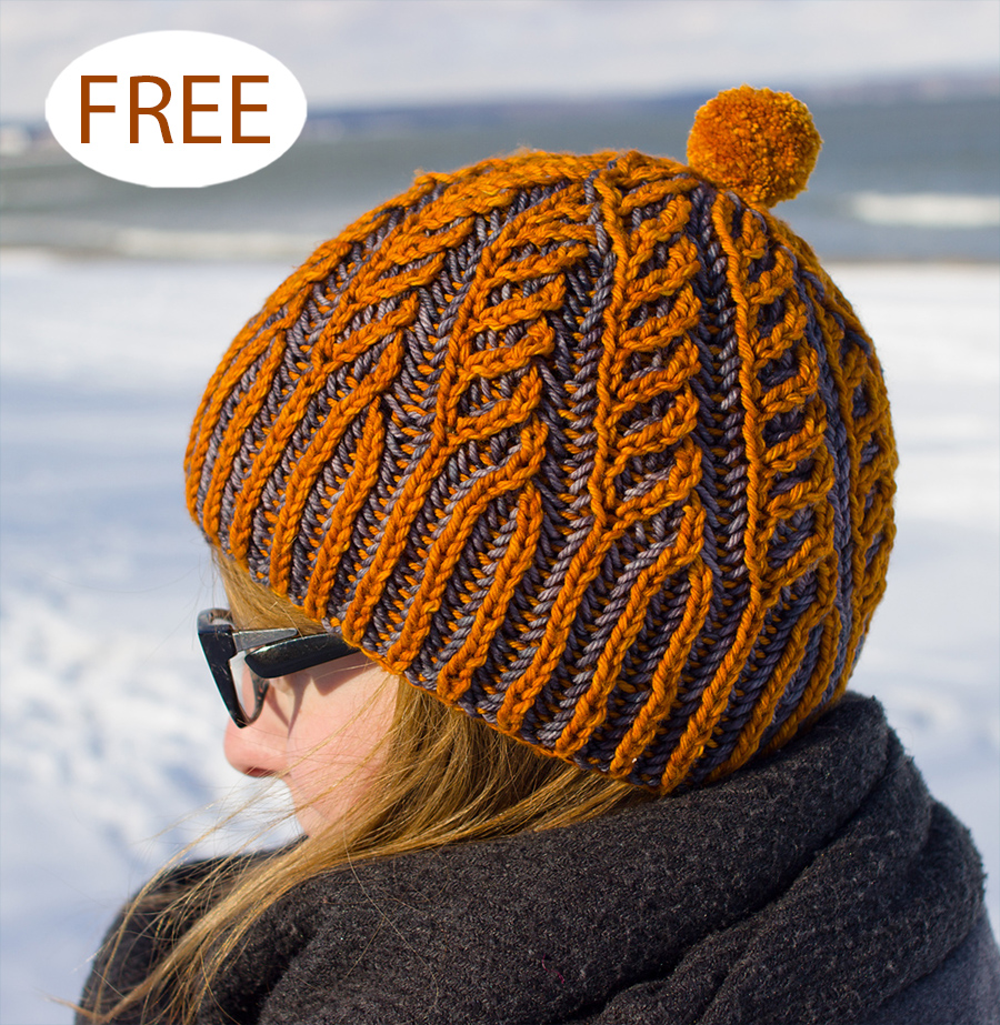 Free Buttress Hat Knitting Pattern Swirl Beanie