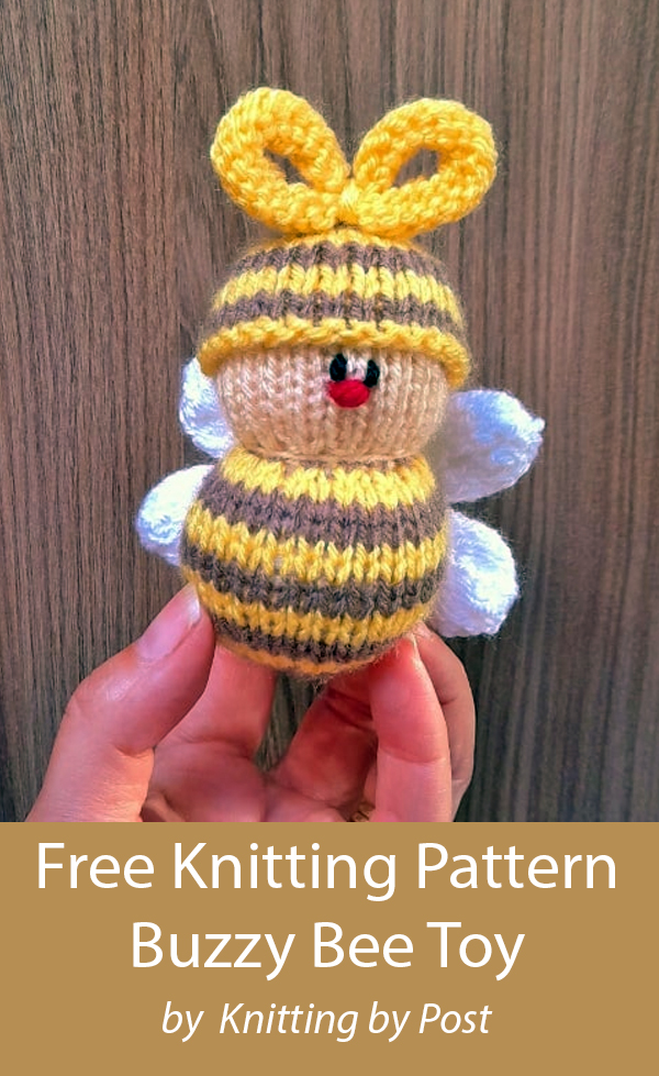 Buzzy Bee Toy Free Knitting Pattern
