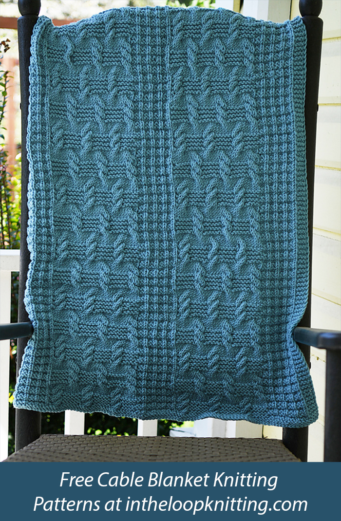Free Cable and Slip Afghan Blanket Knitting Pattern