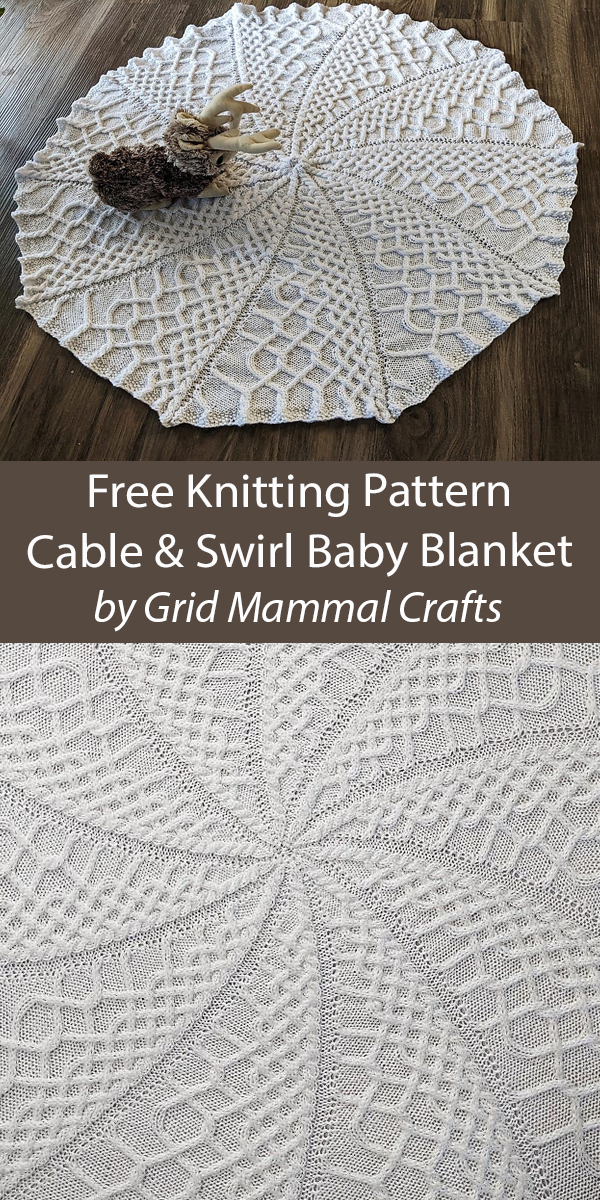 Free Blanket Knitting Pattern Cable and Swirl Baby Blanket