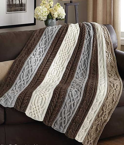 Knitting Pattern for Cable and Twists Afghan