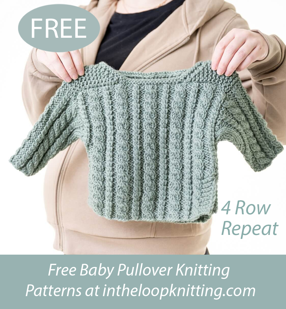 Free Cable Baby Sweater Knitting Pattern