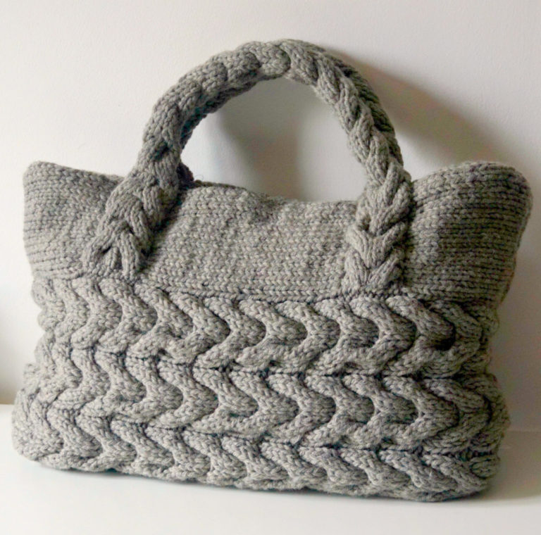 Knitting Pattern for Cable Bag