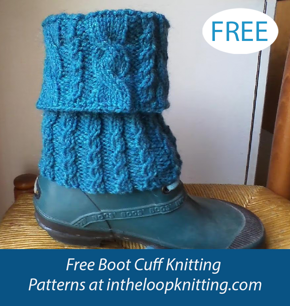 Free Cable Boot Cuff Knitting Pattern