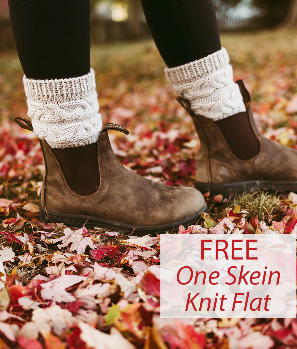 Free One Skein Cable Boot Cuffs Knitting Pattern