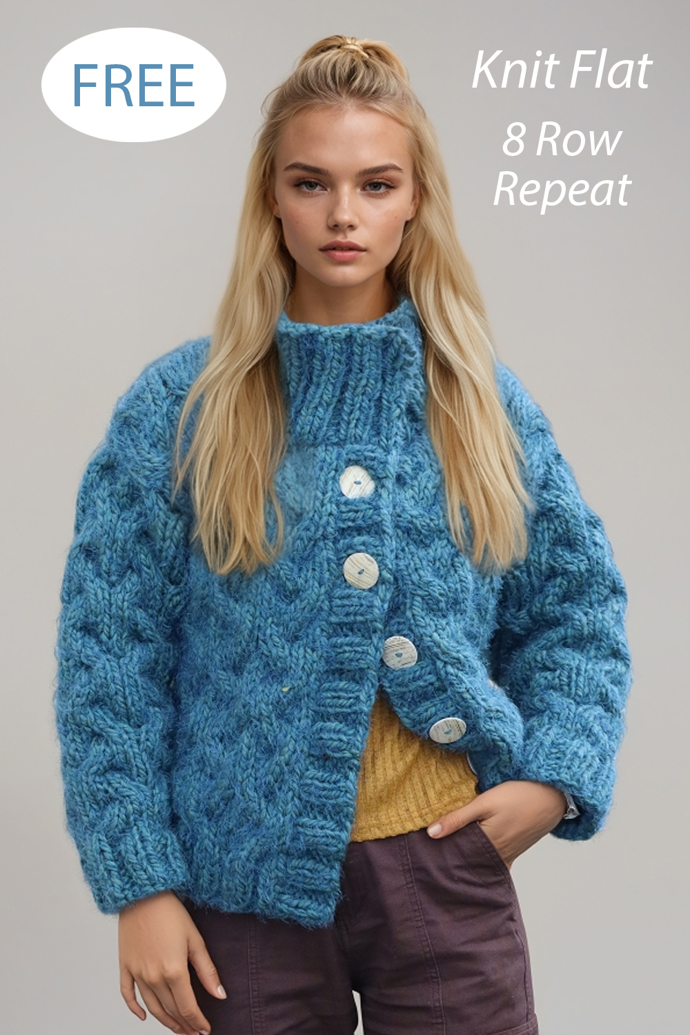 Free Sweater Knitting Pattern Cable Cardigan