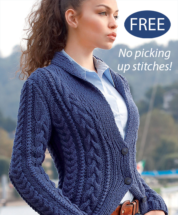 Free Woman’s Cable Cardigan Knitting Pattern