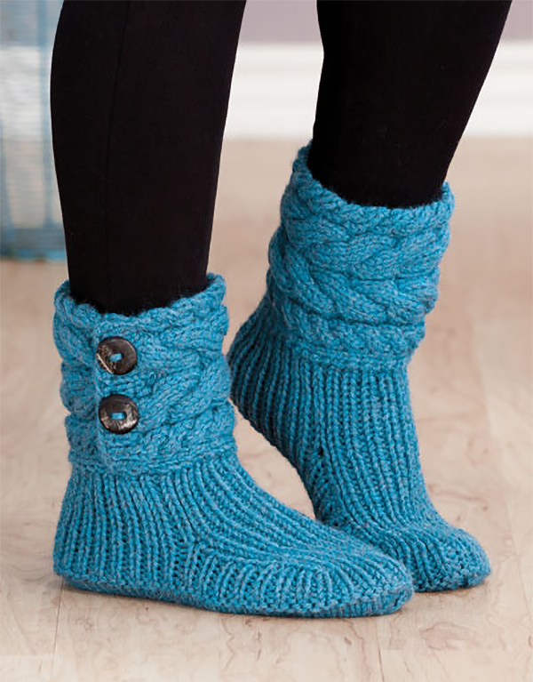 Slipper Socks and Boots Knitting Knitting Patterns - In the Loop Knitting