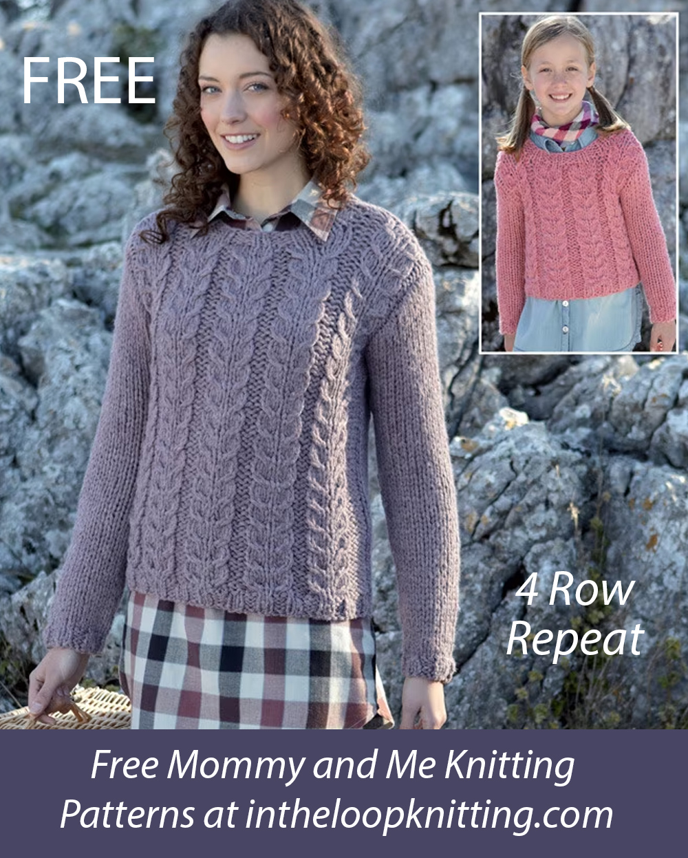 Free Cable Sweater Knitting Pattern Child and Adult Sizes Sirdar 9672