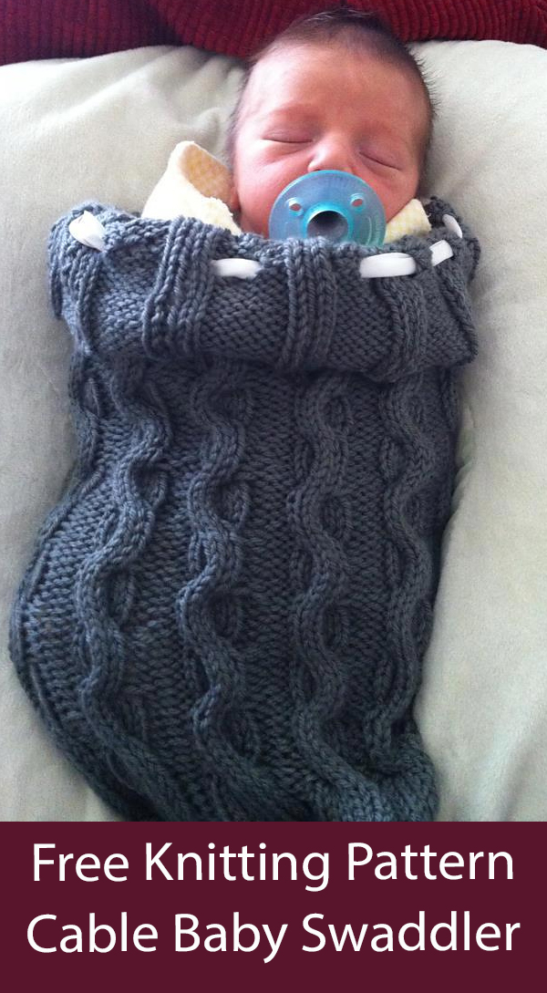 Free Baby Knitting Pattern Cable Swaddler Cocoon